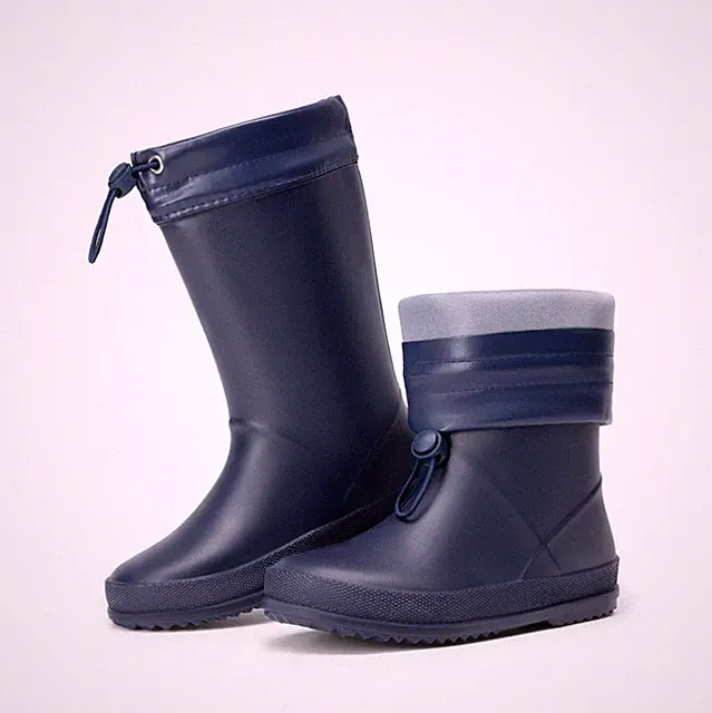 Kinder Regenstiefel Gummistiefel Verstellbarer Kordelzug Verhindert das Eindr...