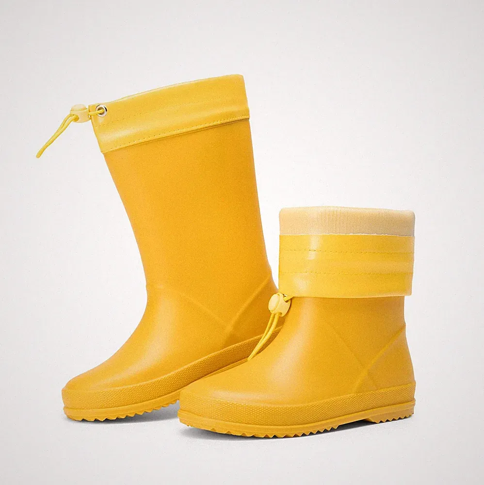 Kinder Regenstiefel Gummistiefel Verstellbarer Kordelzug Verhindert das Eindr...