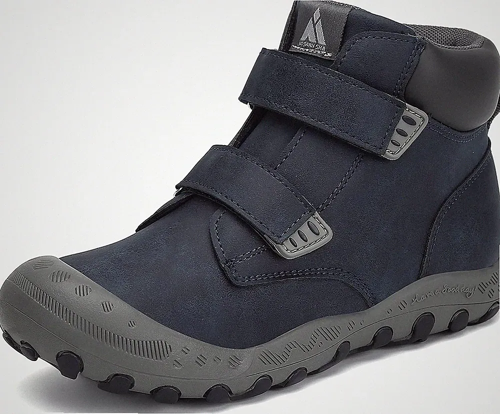 Kinder Wanderschuhe Trekking Wanderstiefel Blau Synthetik 24-38 | Gummi-Auße...