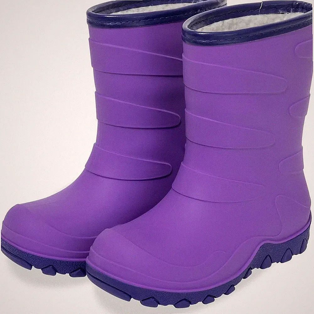 Kinder Winter Gummistiefel mit Warmem Fleece-Futter | & rutschfest