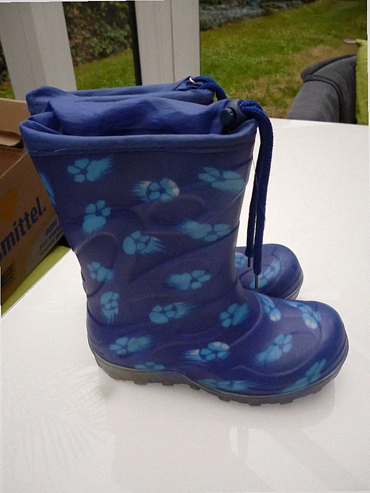 Kinderschuhe Gummistiefel Junge in blau/türkis Gr. 29 von Beck gefüttert