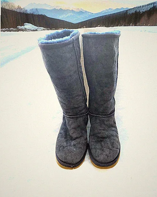 Klassische hohe blaue UGG Damenstiefel Größe UK 7 EU 40 US 9