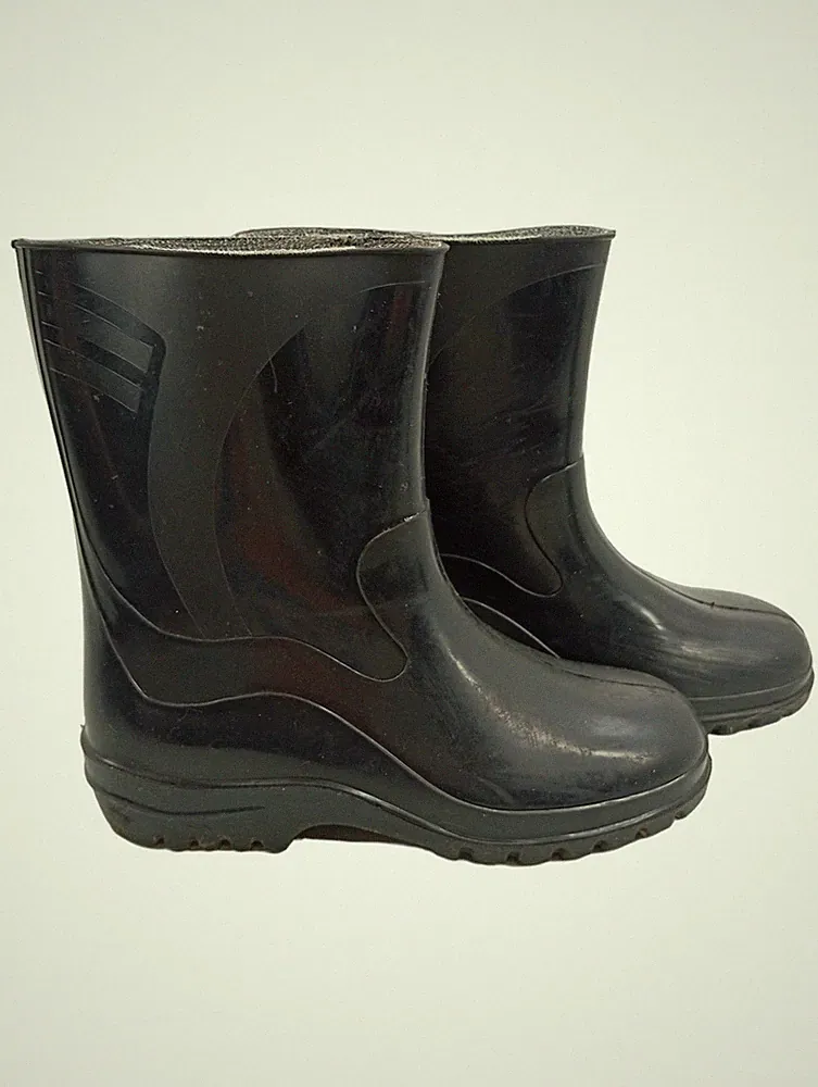 Kolmax Gummistiefel Damen Regenstiefel Outdoor Stiefel Schwarz Gr 39