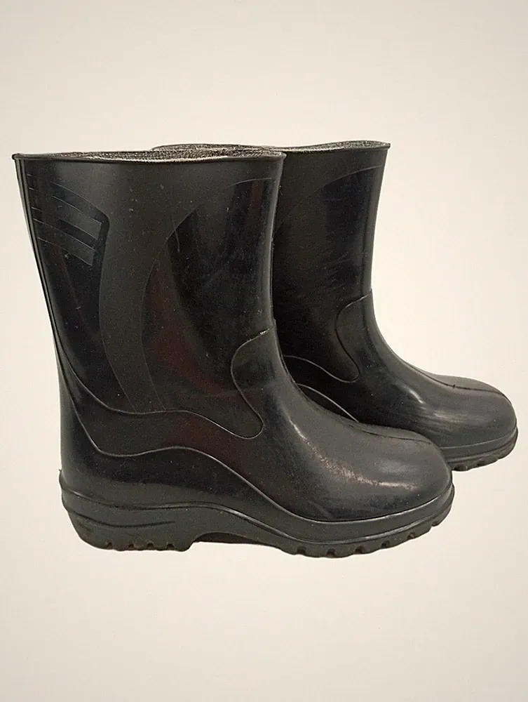 Kolmax Gummistiefel Damen Regenstiefel Outdoor Stiefel Schwarz Gr 39