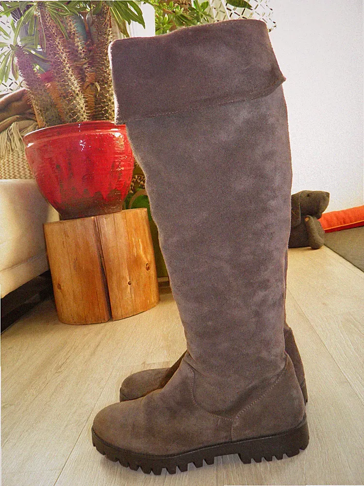 Konstantin Starke Wildleder Overknees Braun Gr.38***1X GETRAGEN NEUWERTIG***