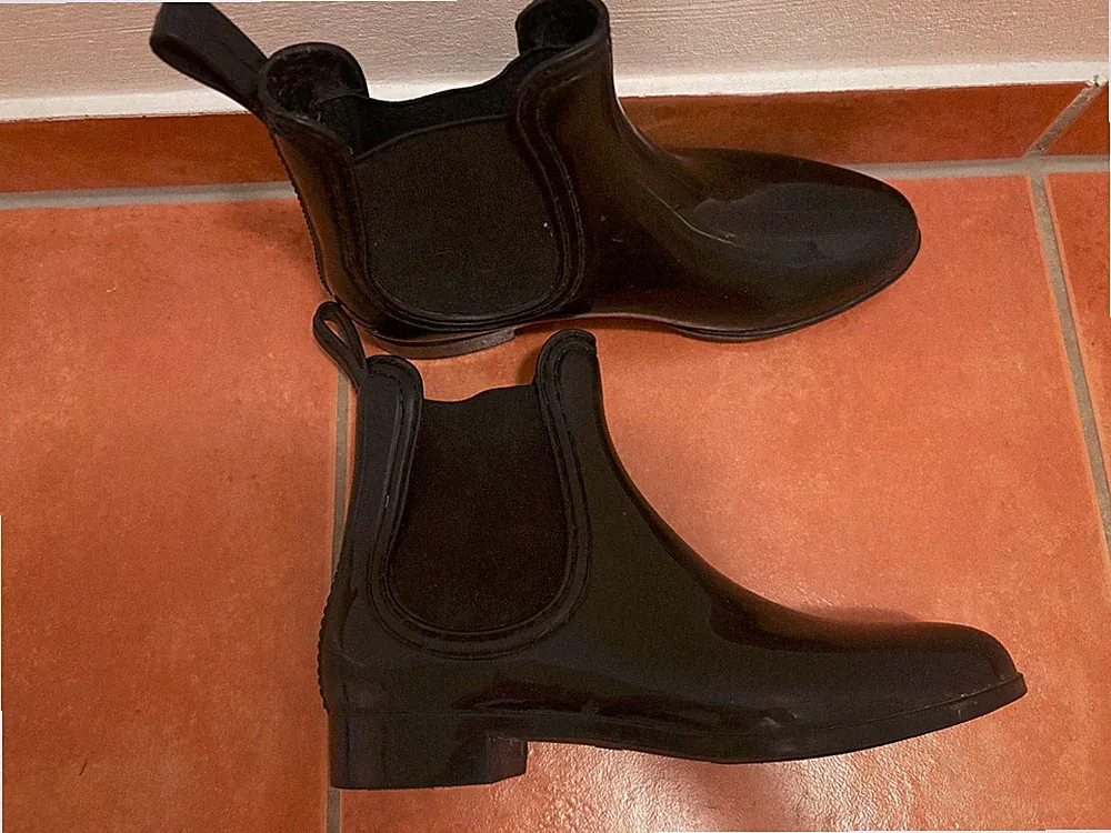 kurze Gummistiefel Damen schwarz Top Zustand Gr. 38