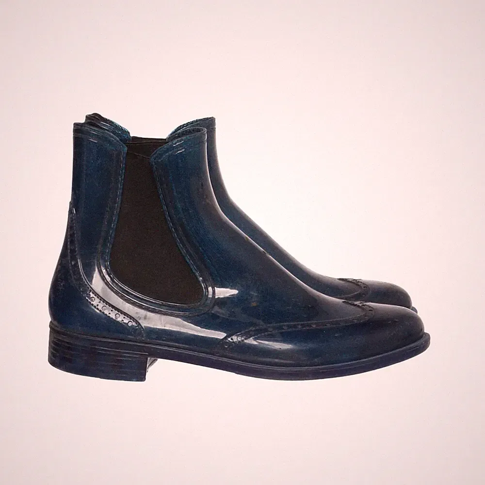 Kurze Gummistiefel, Größe: 36, Blau, Damen #aai