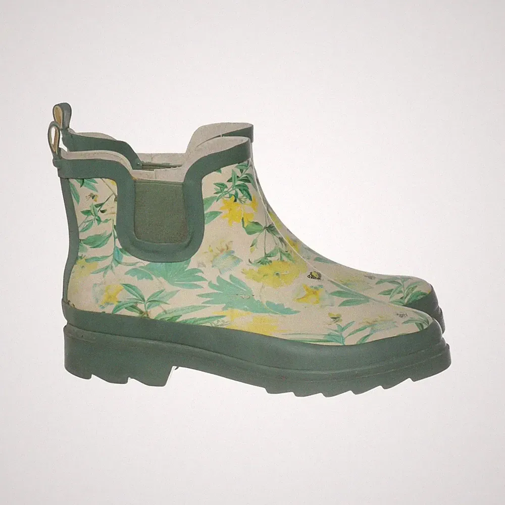 Kurze Gummistiefel, Größe: 37, Grün/Gelb/Mehrfarbig, Damen #4ee