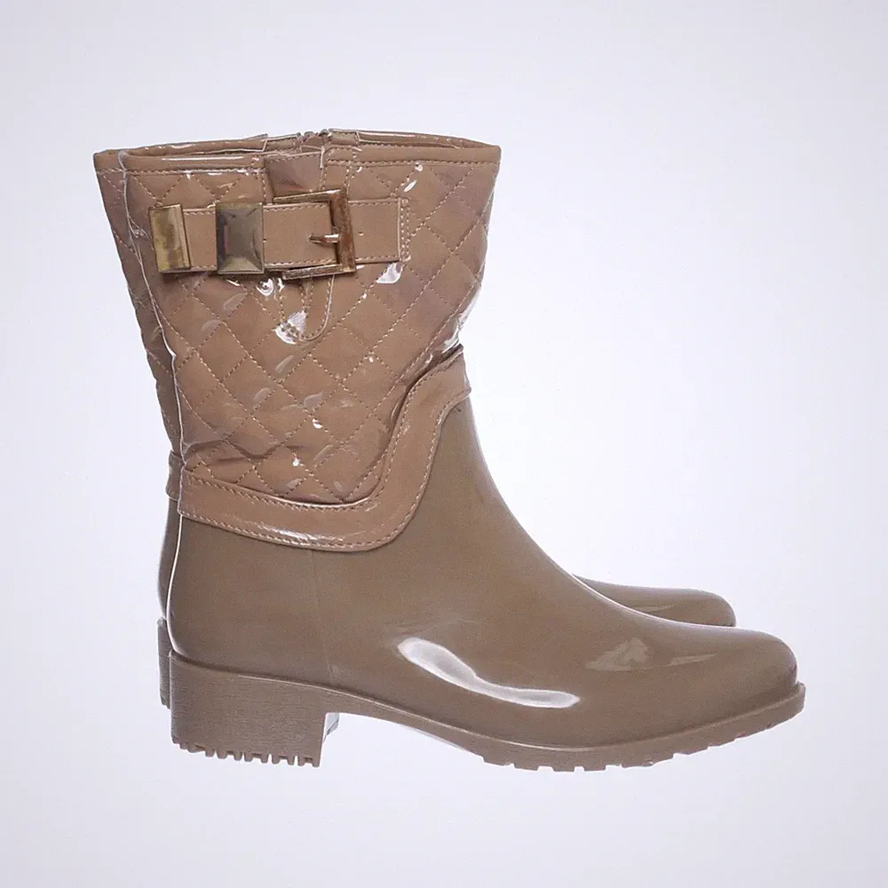 Kurze Gummistiefel, Größe: 38, Beige, Damen #bfV