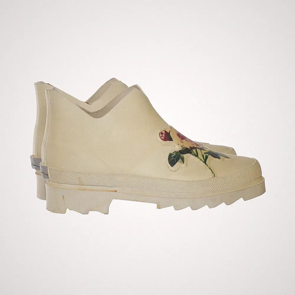 Kurze Gummistiefel, Größe: 38, Beige/Mehrfarbig, Damen #j51