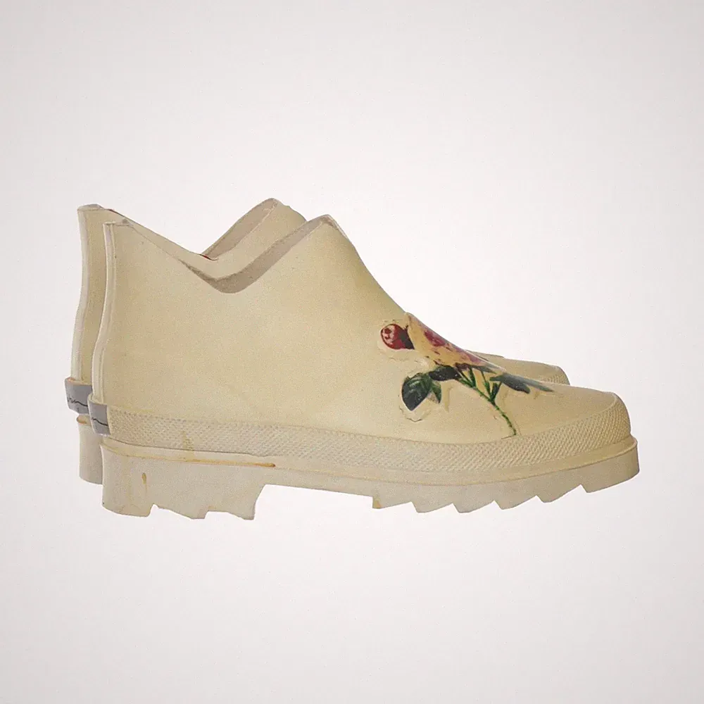 Kurze Gummistiefel, Größe: 38, Beige/Mehrfarbig, Damen #nA6