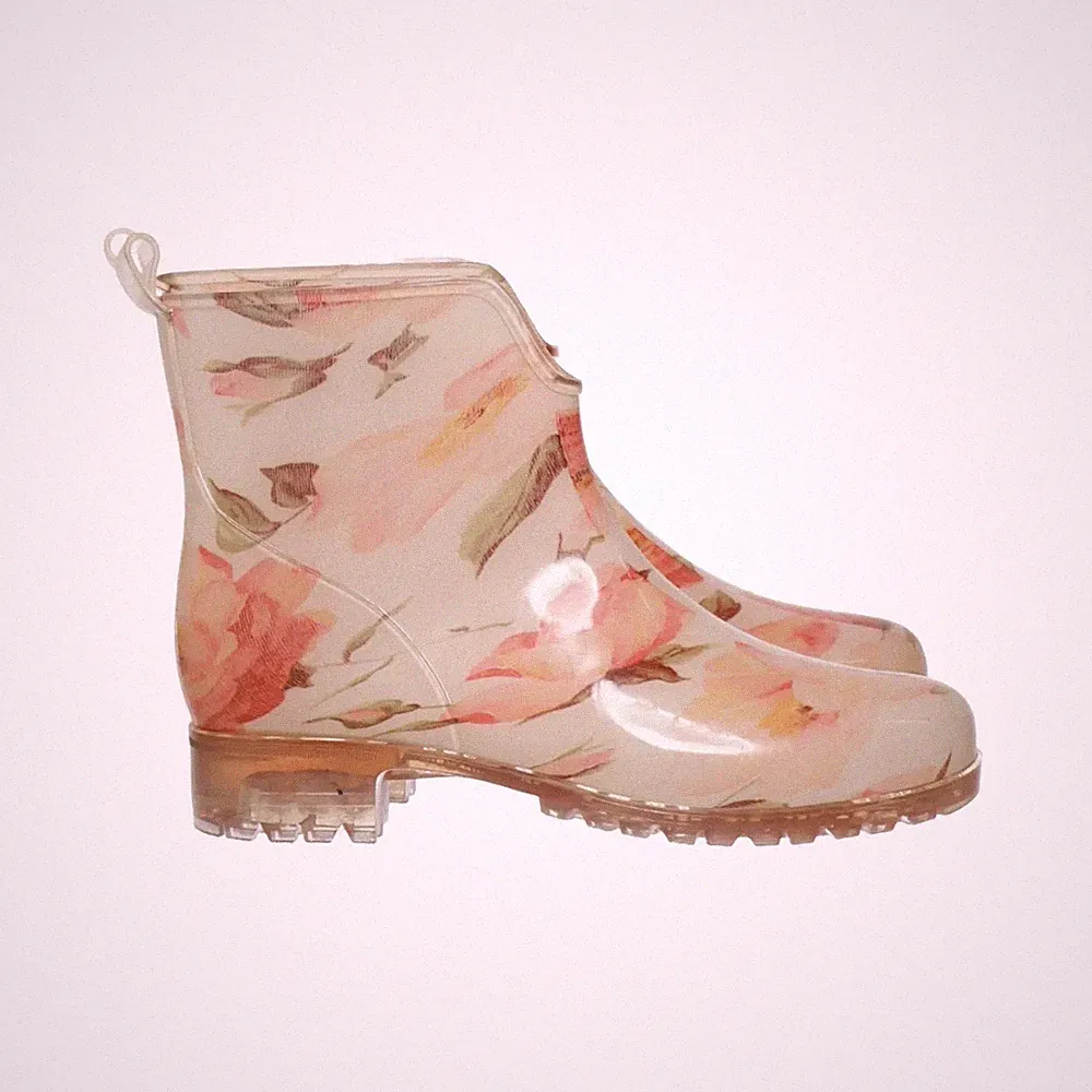 Kurze Gummistiefel, Größe: 39, Beige/Mehrfarbig, Damen #sKW