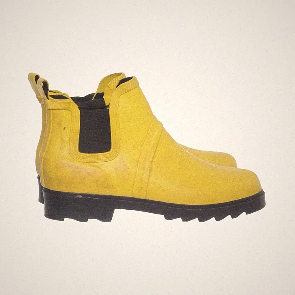 Kurze Gummistiefel, Größe: 39, Gelb/Schwarz, Damen #bhX