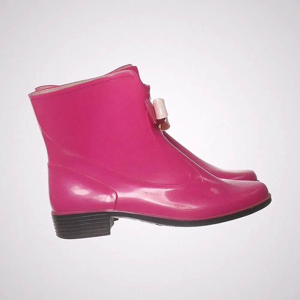kurze gummistiefel damen rosa