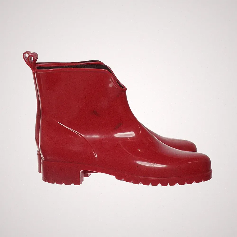 kurze gummistiefel damen rot