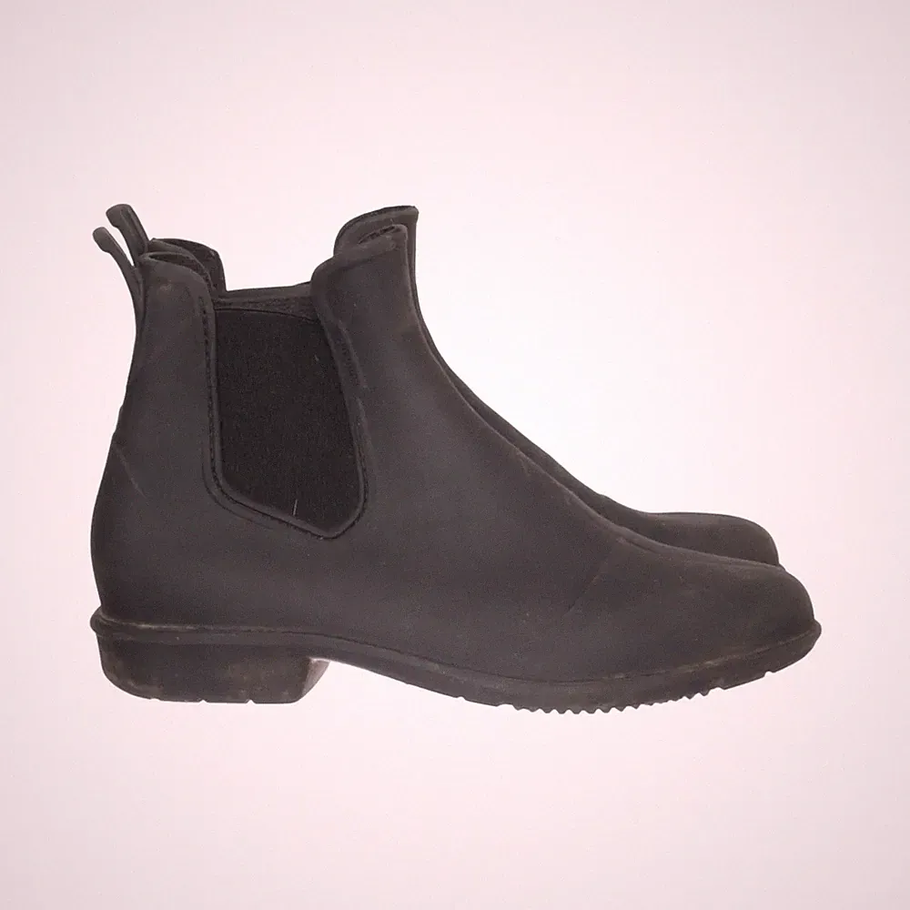 Kurze Gummistiefel, Größe: 39, Schwarz, Leder, Damen #BjV