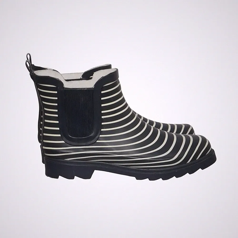 Kurze Gummistiefel, Größe: 40, Schwarz/Weiß, Damen #fqw