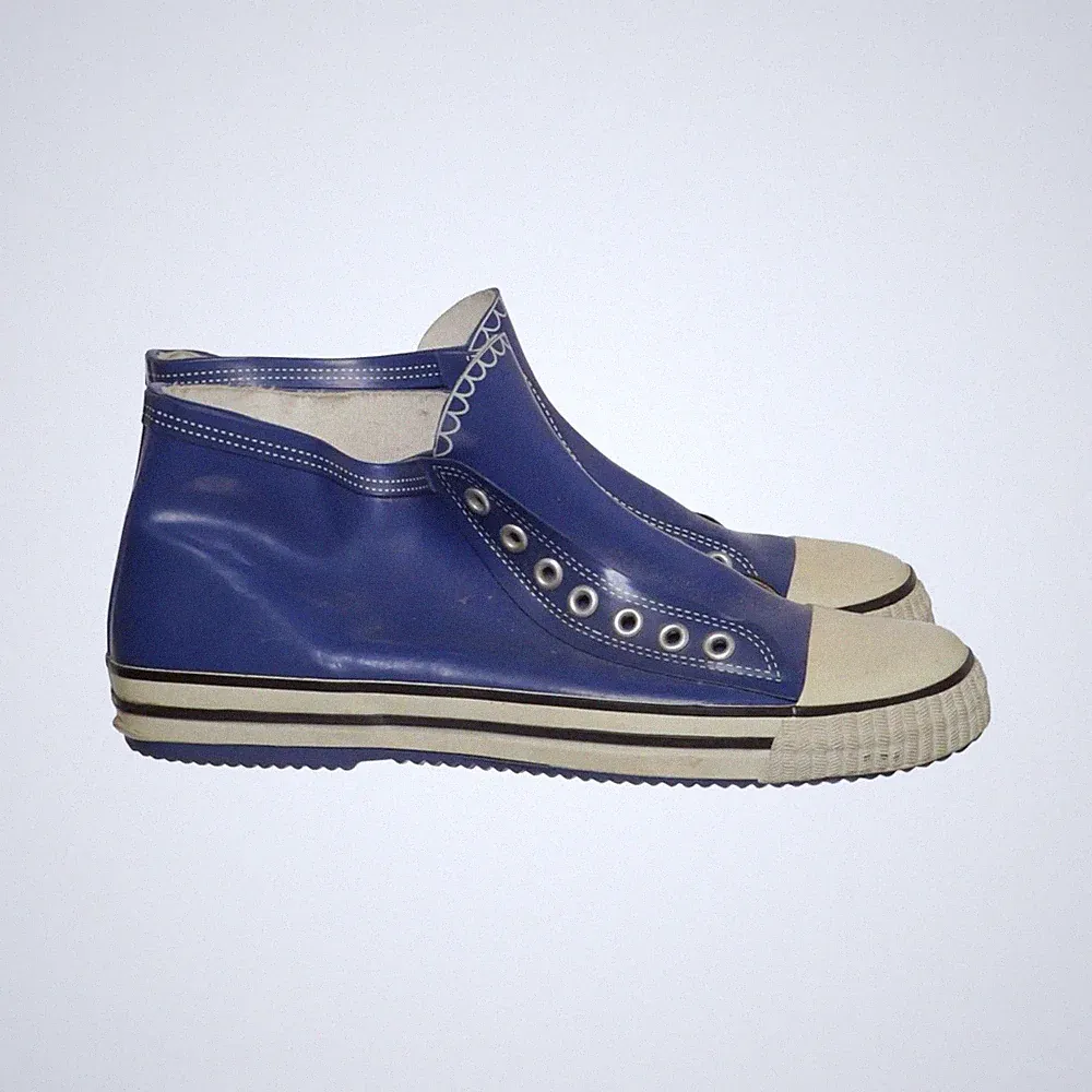 Kurze Gummistiefel, Größe: 41, Blau/Weiß, Damen #igI
