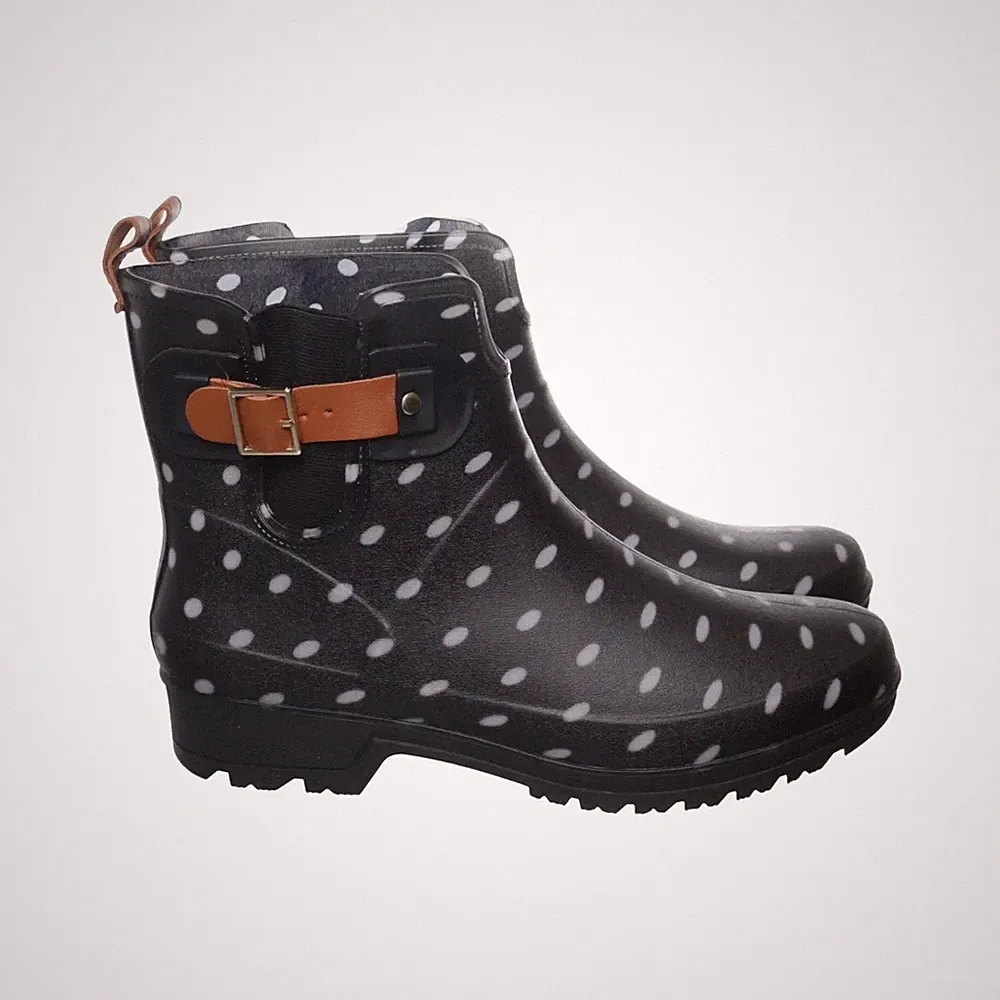 Kurze Gummistiefel, Größe: 41, Schwarz/Weiß, Damen #iZi