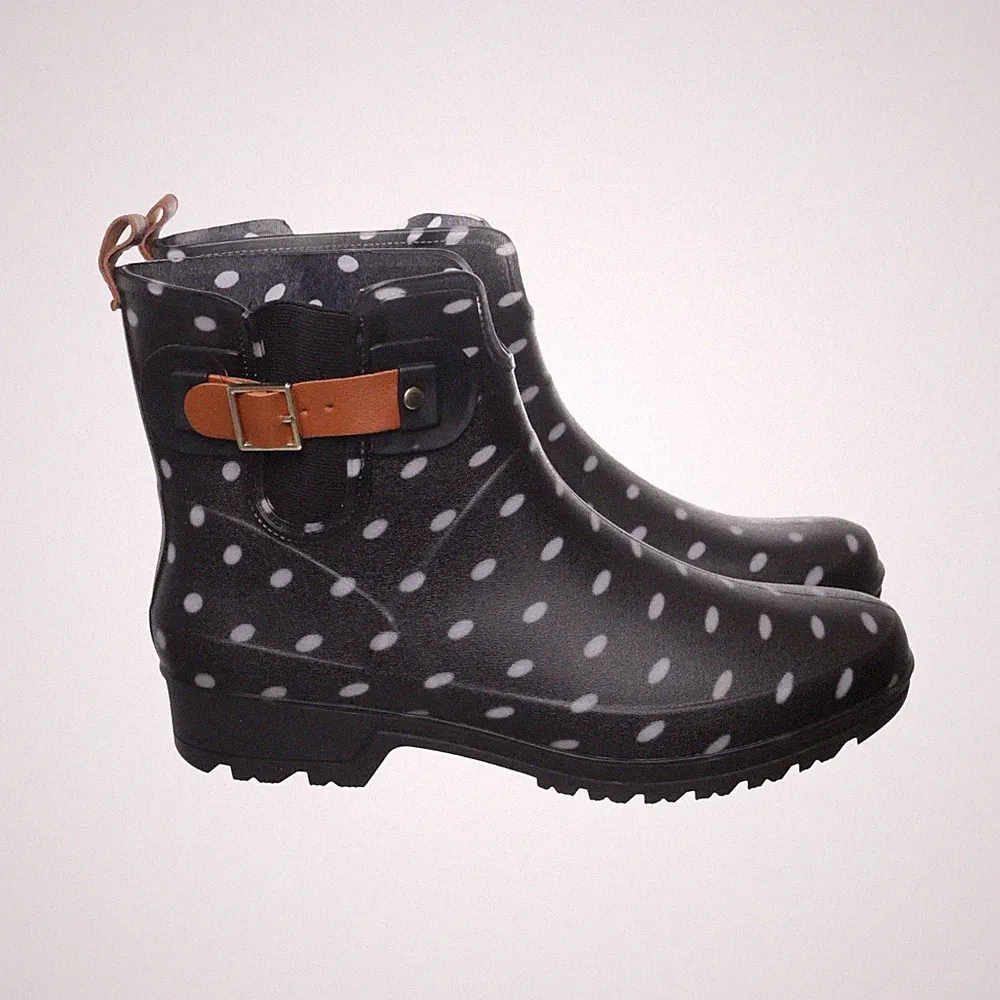 Kurze Gummistiefel, Größe: 41, Schwarz/Weiß, Damen #iZi