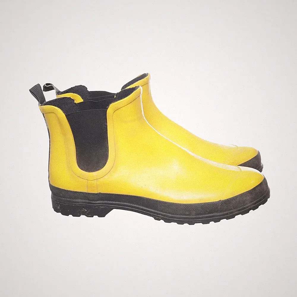 Kurze Gummistiefel, Größe: 42, Gelb/Schwarz, Damen #AD2