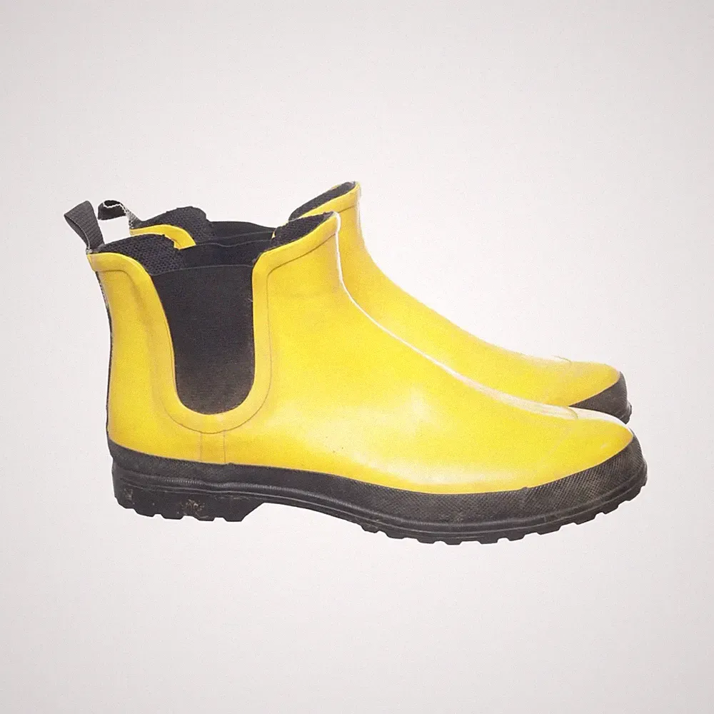 Kurze Gummistiefel, Größe: 42, Gelb/Schwarz, Damen #AD2