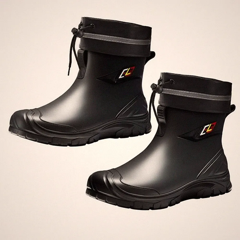 Kurzschaft Gummistiefel Herren Wasserdicht Traktion für Regen Und Baustelle