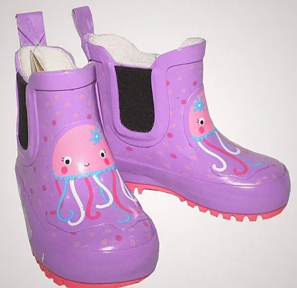 Kurzschaft Gummistiefel hoher Naturkautschukanteil in Flieder Mini Qualle MAXIMO