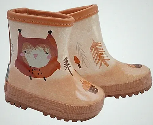 Kurzschaft Gummistiefel mit Warmfutter * EULE* in Natur Töne von MAXIMO