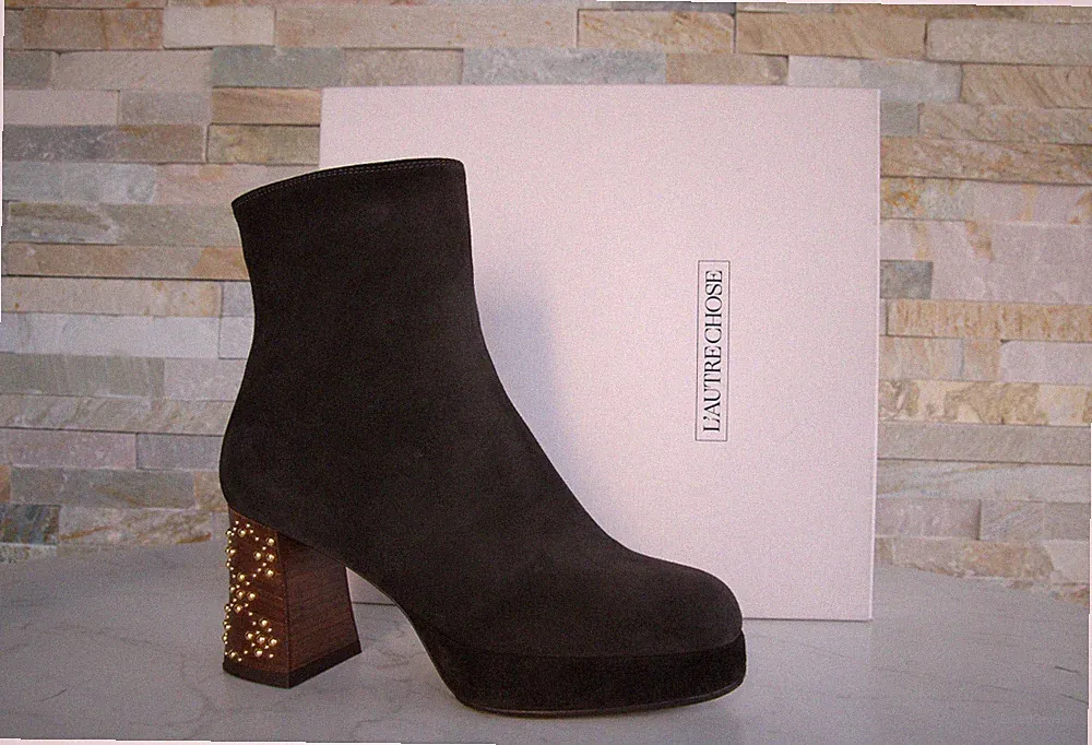 L'AUTRE CHOSE EU 35 Plateau Stiefeletten Booties dunkelbraun NEU ehem. UVP 410 €