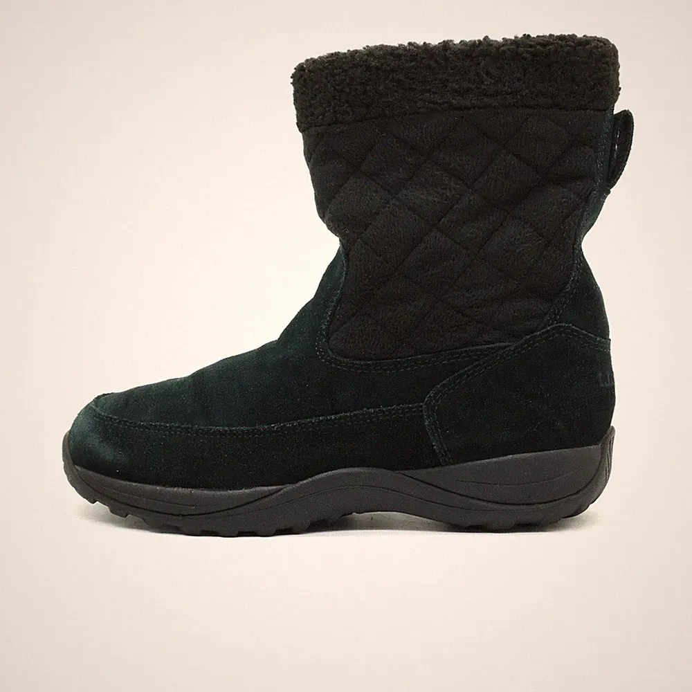 L.L. Bean Damen 250641 Stiefel Schwarz Wildleder Primaloft Winterstiefel EU 41
