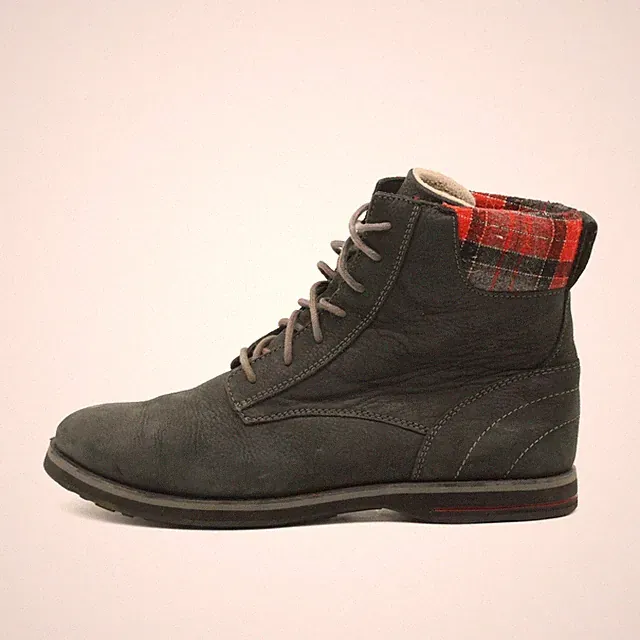 L.L. Bean Damen 301376 Schnürstiefel Schwarz Leder Gefüttert Stiefel EU 41