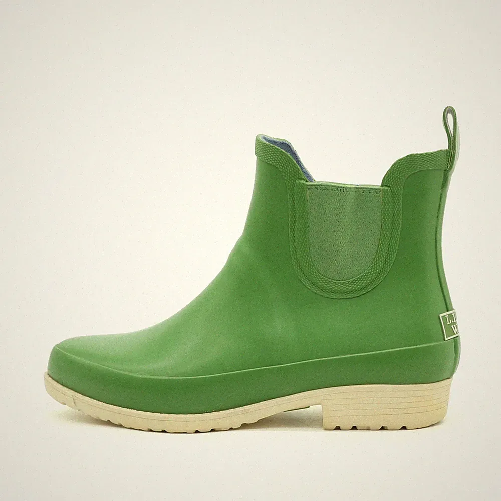 L.L. Bean Damen Kellie Stiefeletten Grün Gummi Knöchelhoch Chelsea Boots EU 39