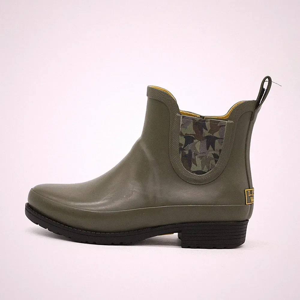 L.L. Bean Damen Wellie Stiefel Grün Gummi Wasserfest Chelsea-Stiefel EU 36