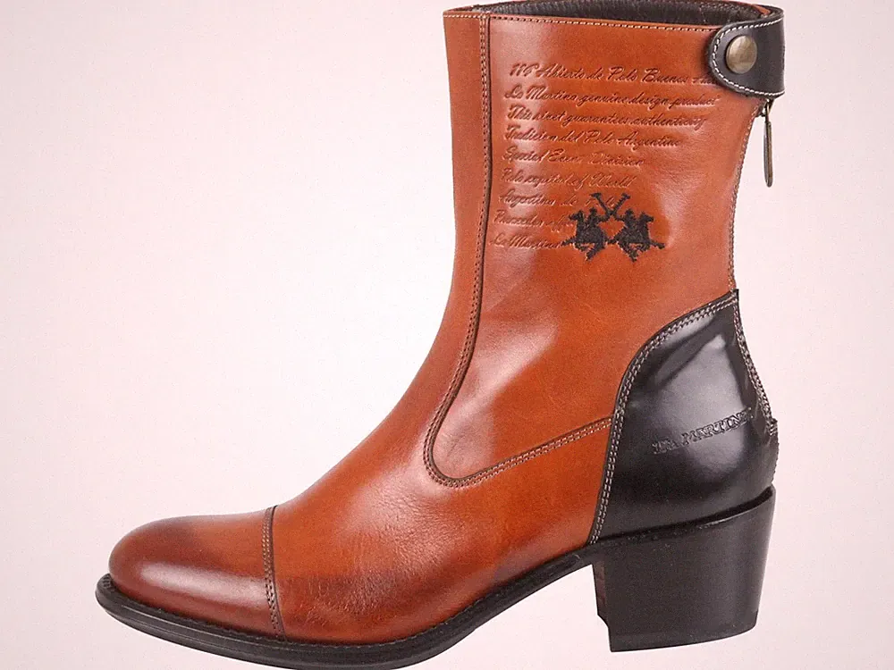 La Martina Polo Damen Leder Schuhe Stiefel Leather Boots Größe EU 37 UK 4 US 6