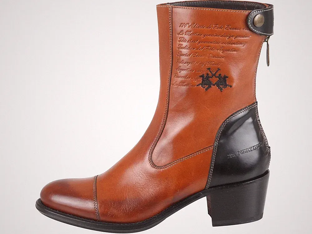 La Martina Polo Damen Leder Schuhe Stiefel Leather Boots Größe EU 37 UK 4 US 6
