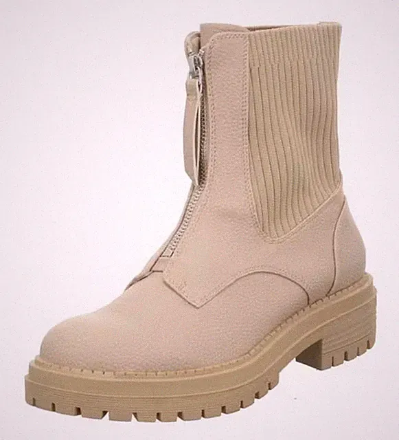 La Strada Stiefelette Beige Stretch Plateau Stiefel Reißverschluss 2003180 1222