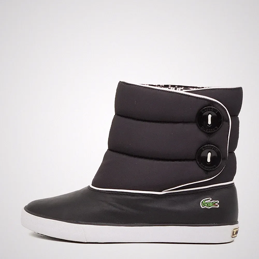 Lacoste Damen 16SRW0015 Stiefel Schwarz Leder/Textil Winter Winterstiefel EU 38