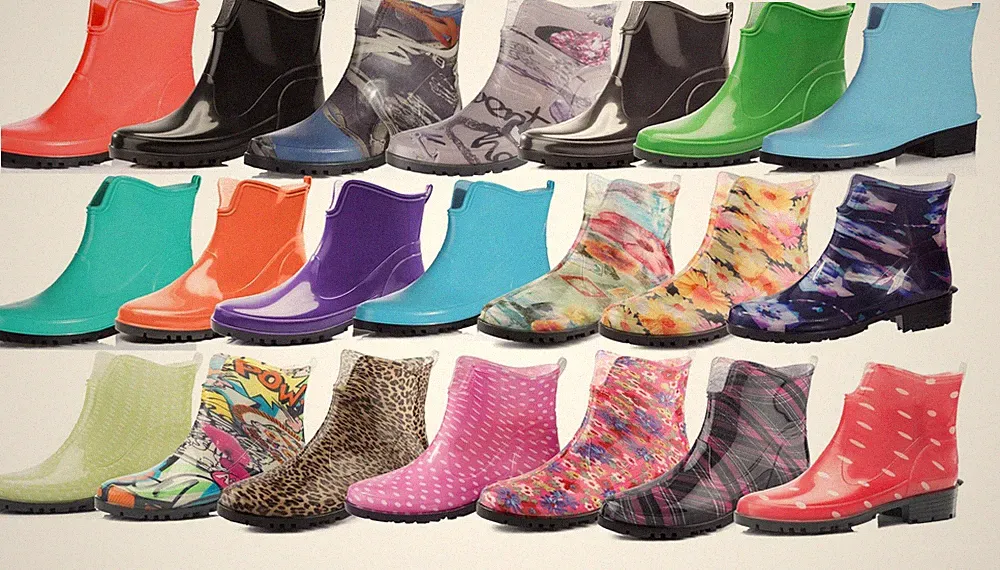 Ladeheid Damen Kurze Gummistiefel Gummistiefeletten Boots für Frauen (36-42)