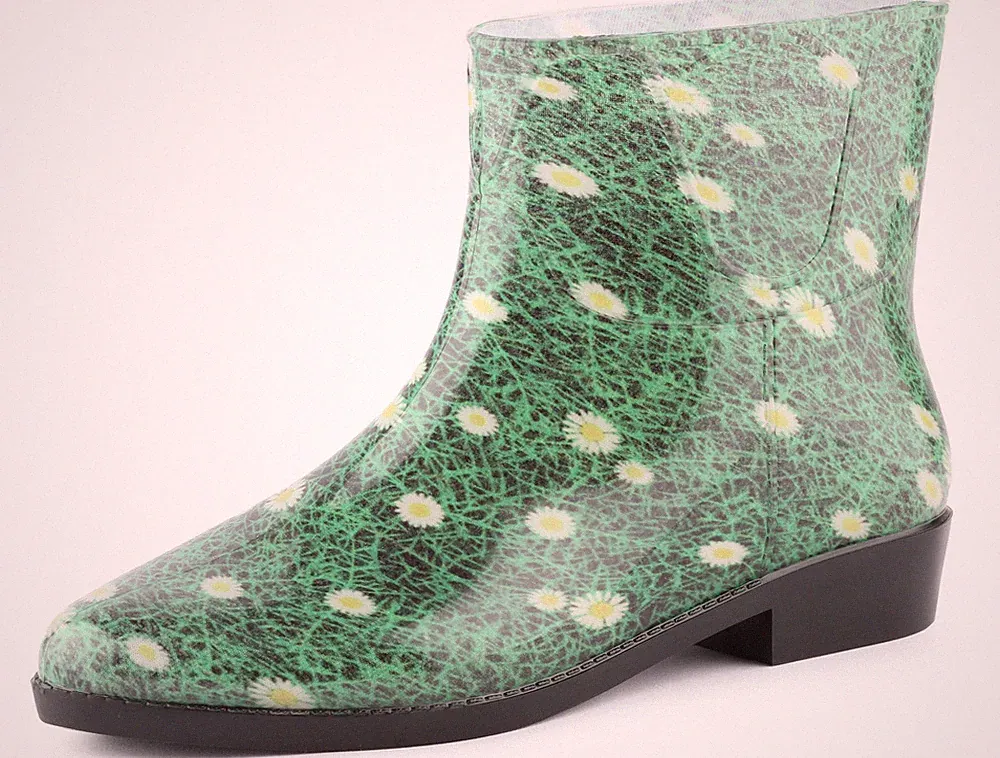 Ladeheid Damen Kurze Gummistiefel Stiefeletten Regenschuhe LAZT201802 (37-41 EU)