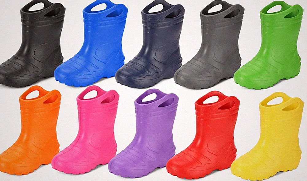LADEHEID Federleichte Gummistiefel Kinder Jungen Mädchen Regenschuhe EVA 22-35