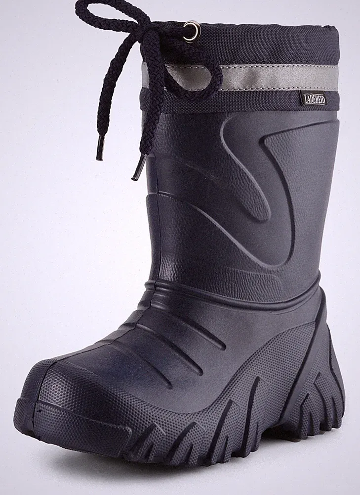 LADEHEID Gefütterte Gummistiefel Kinder Thermo Regenschuhe Federleicht EVA 22-37