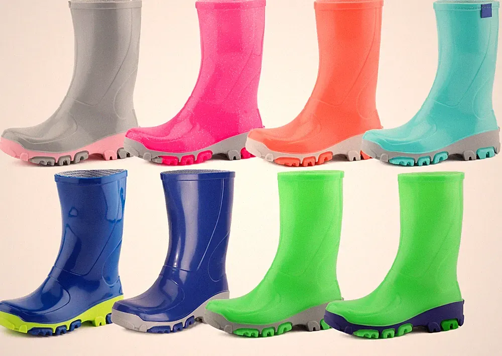LADEHEID Gummistiefel Kinder Jungen Mädchen Rutschfest Regenschuhe PVC 21-35