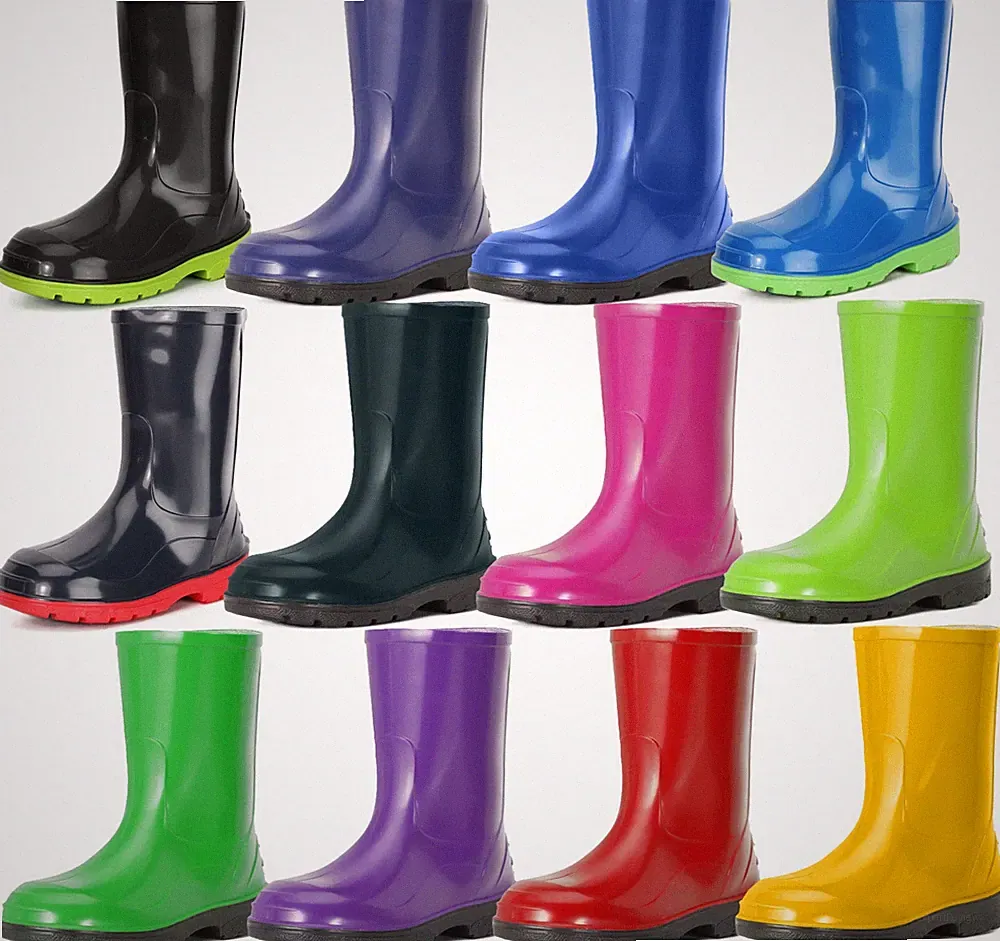 LADEHEID Gummistiefel Kinder Jungen Mädchen Rutschfeste Sohle Regenschuhe 20-35