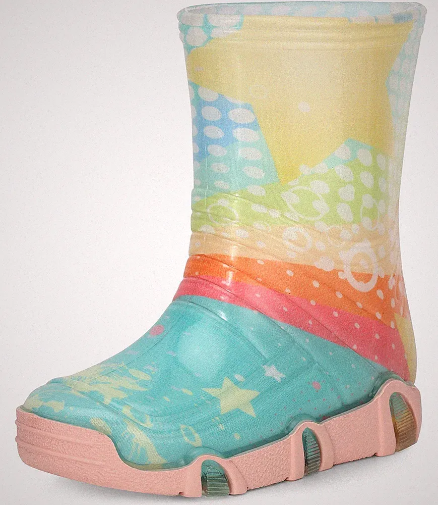 LADEHEID Gummistiefel Kinder Jungen Mädchen Rutschfeste Sohle Regenschuhe 21-36