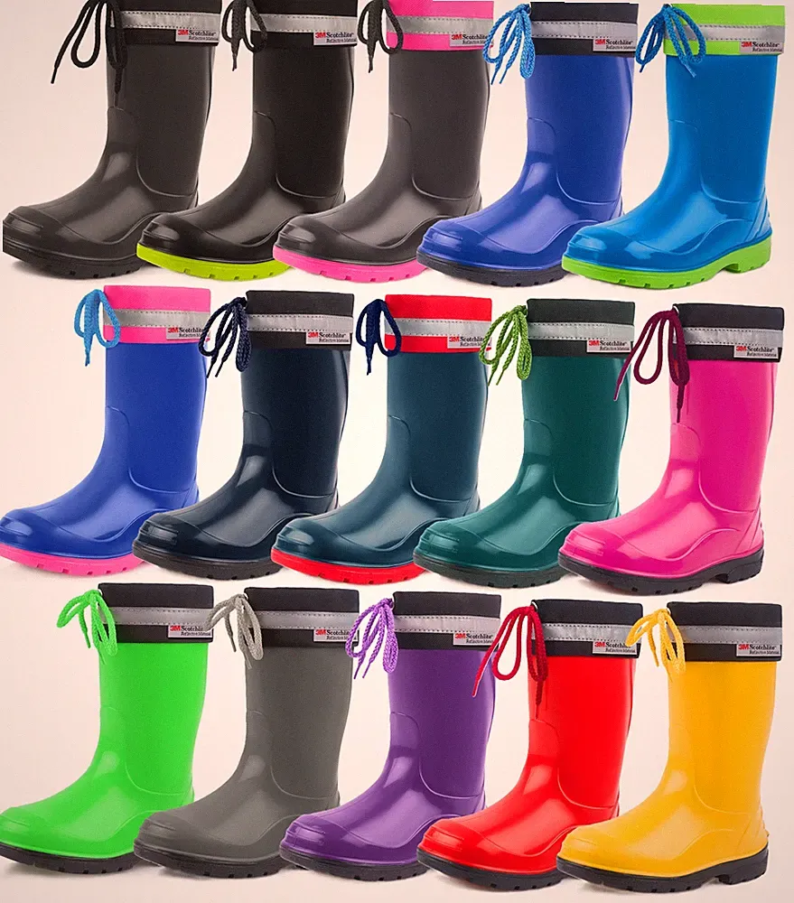 LADEHEID Gummistiefel Mit Stulpen Mädchen Rutschfeste Sohle Regenschuhe 20-35