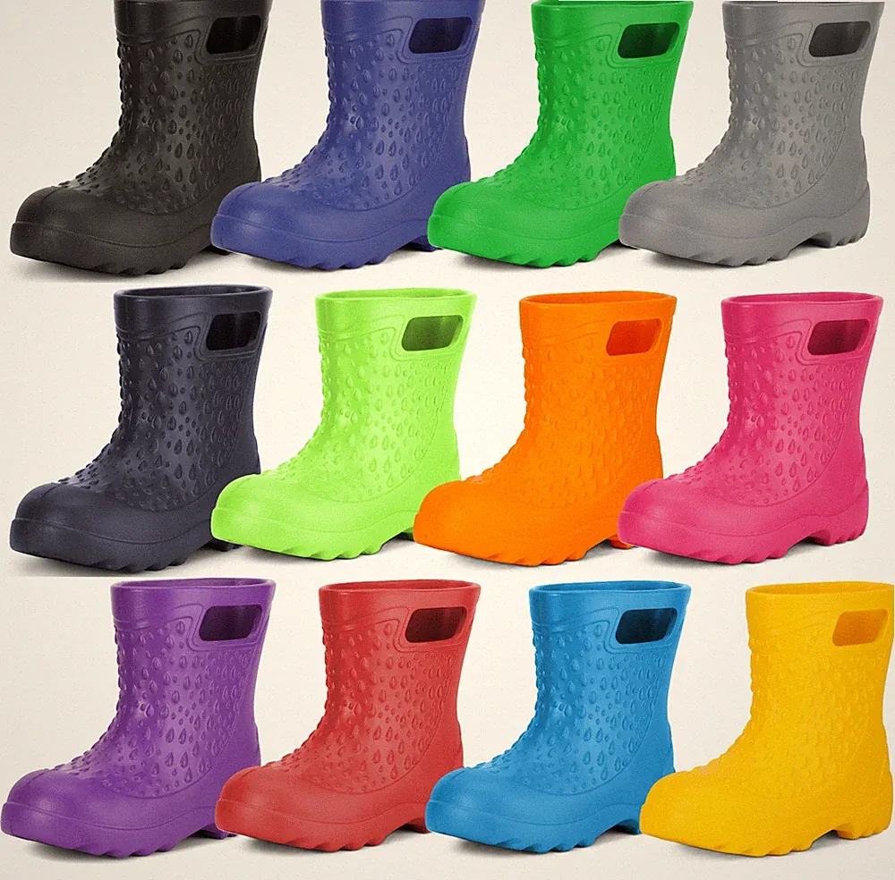 LADEHEID Leichte Gummistiefel Kinder Rutschfest Regenschuhe Stiefel EVA 22-37