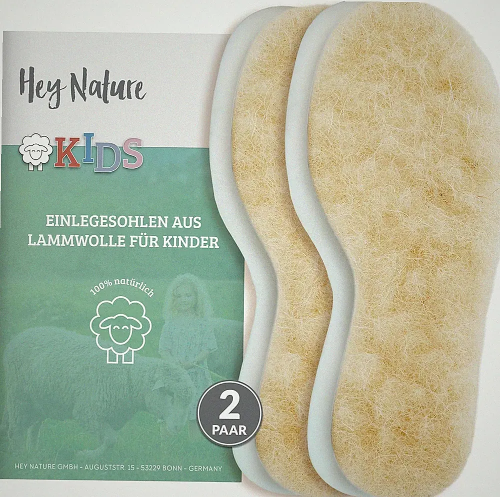 Lammwolle Einlegesohlen Kinder Winter/warme Schuheinlagen Winter Gummistiefel