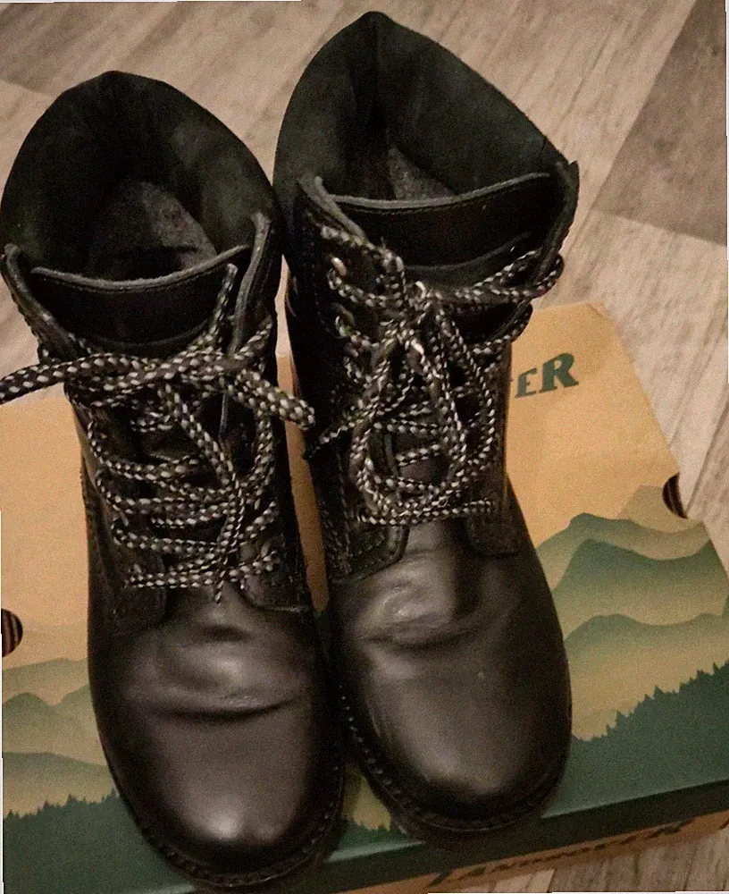 Landrover Damen Boots Gr.36 Leder Schwarz Sehr Gut