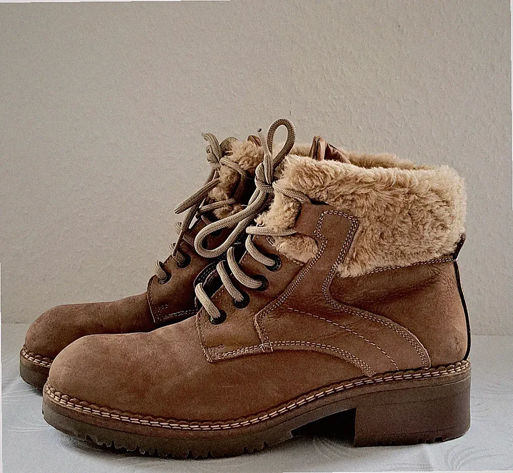 Landrover Damen Winter echt Wildleder Boots Fellfutter Stiefel Wärmefutter EU 42